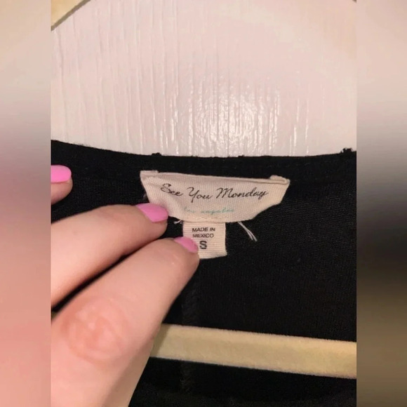See You Monday Black Mini Dress. Size small - Picture 2 of 4